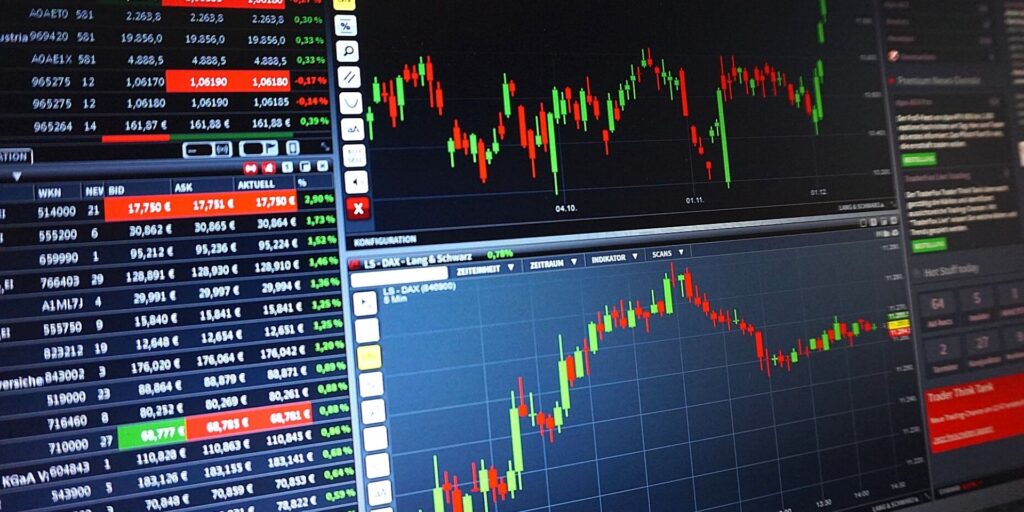 stock chart, stock market, candle stick chart