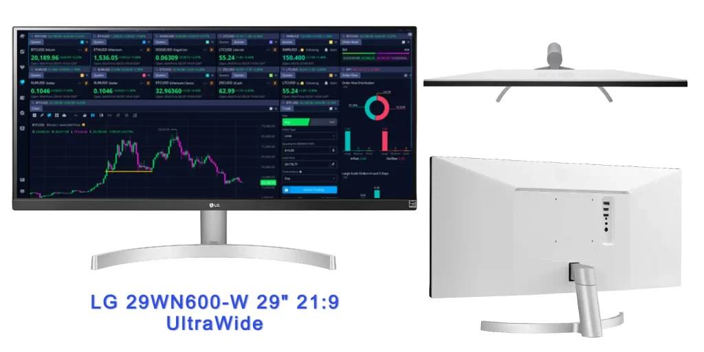 Best monitor for trading, LG 29WN600-W 29 21.9 UltraWide
