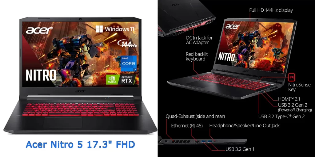 Acer Nitro 5 17.3 FHD, Budget laptop for trading, Best Stock Trading Laptop, Laptop for trading Stock